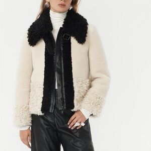 BNWT ZARA FAUX FUR PATCHWORK JACKET